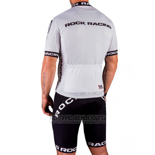 2016 Fahrradbekleidung Rock Racing Silber Trikot Kurzarm und Tragerhose - zum Schließen ins Bild klicken